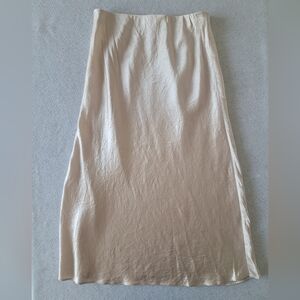 Babaton Aritzia Cream Midi Slip Skirt